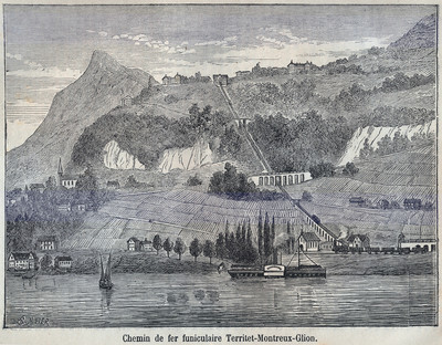 Funiculaire Territet – Glion en 1884