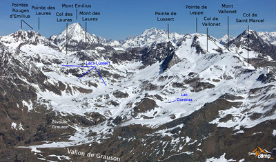 Panorama vallon de Grauson (Cogne) versant S