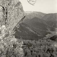 Les Vosges, Riesenwald et Dimbach vus du sentier du lac des Perches