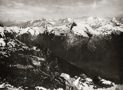 Titlis, Sustenhorn, Dammastock par Eduard Spelterini Titlis, Sustenhorn, Dammastock par Eduard Spelterini