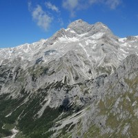 View from Tosc (SE) of the S side of Triglav