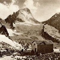 Ancienne cabane Constantia, Pointe de Zinal, Dent Blanche, Grand Cornier, par Perrochet-Matile
