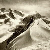 Mont Rose, Lyskamm, Pollux, Castor vu du Breithorn par Duperrex