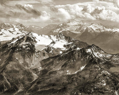 Mont Blanc de Cheilon, Ruinette, Combins, Rosablanche, Mont Fort, par Eduard Spelterini Mont Blanc de Cheilon, Ruinette, Combins, Rosablanche, Mont Fort, par Eduard Spelterini