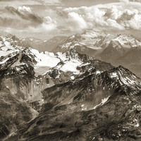 Mont Blanc de Cheilon, Ruinette, Combins, Rosablanche, Mont Fort, par Eduard Spelterini
