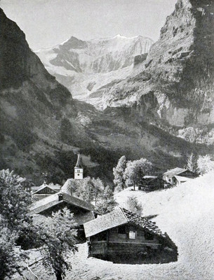 Glacier inférieur de Grindelwal, Fiescherhorn, par Photoglob