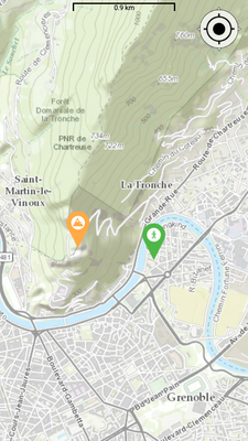 Loclisation sur la carte (avec les WP de l'itinéraire) Loclisation sur la carte (avec les WP de l'itinéraire)