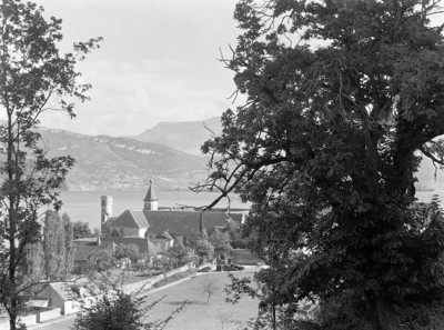 Au bord du lac du Bourget, Hautecombe, par Georges Louis Arlaud
