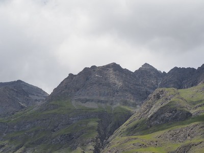 La vire au vautour, sous la pointe du Claret.