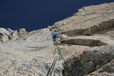 L3 (6c) at the final anchor after a delicate crack. L3 (6c) at the final anchor after a delicate crack.