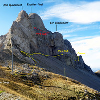 Cheminement dans la Face Nord de la Tête de Garnesier