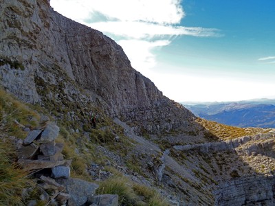 Suite de la Vire après la remontée du Couloir Suite de la Vire après la remontée du Couloir