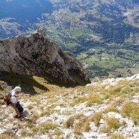 Descente après la bifurcation à gauche.