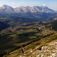 Retour : longue traversée à flanc jusqu'au Pas de Posterlette.