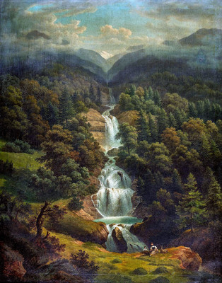 Giessbachfälle par Anton Winterlin en 1875