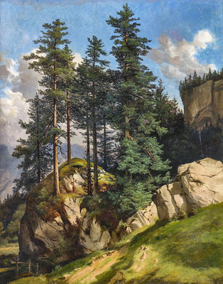 Seelisberg par Alexandre Calame, XIXe Seelisberg par Alexandre Calame, XIXe