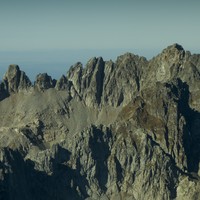 Vue aérienne de l'ensemble de l'arête SW du Grand Pic de la Lauzière