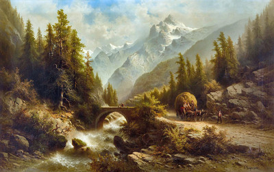 Aiguille du Goûter, Pont Ste Marie par Albert Rieger