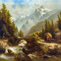 Aiguille du Goûter, Pont Ste Marie par Albert Rieger