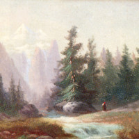 Wetterhorn vu de Rosenlaui par Ferdinand Sommer, XIXe