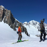 After skiing down Agassiz Glacier