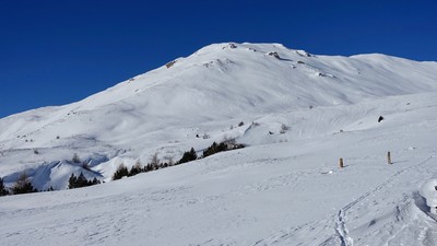 Pointe Aouillette / Oilleta : La croupe SE pour la montée Pointe Aouillette / Oilleta : La croupe SE pour la montée