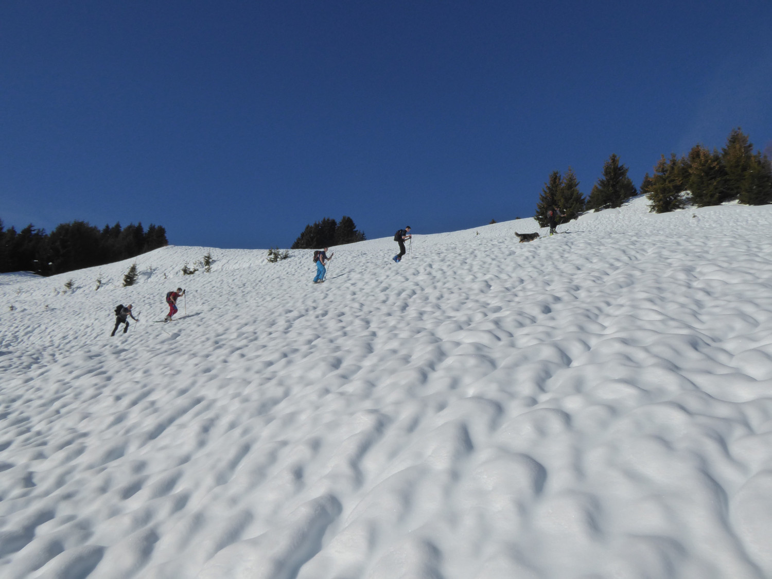 C'est joli ces dessins sur la neige (à la montée)