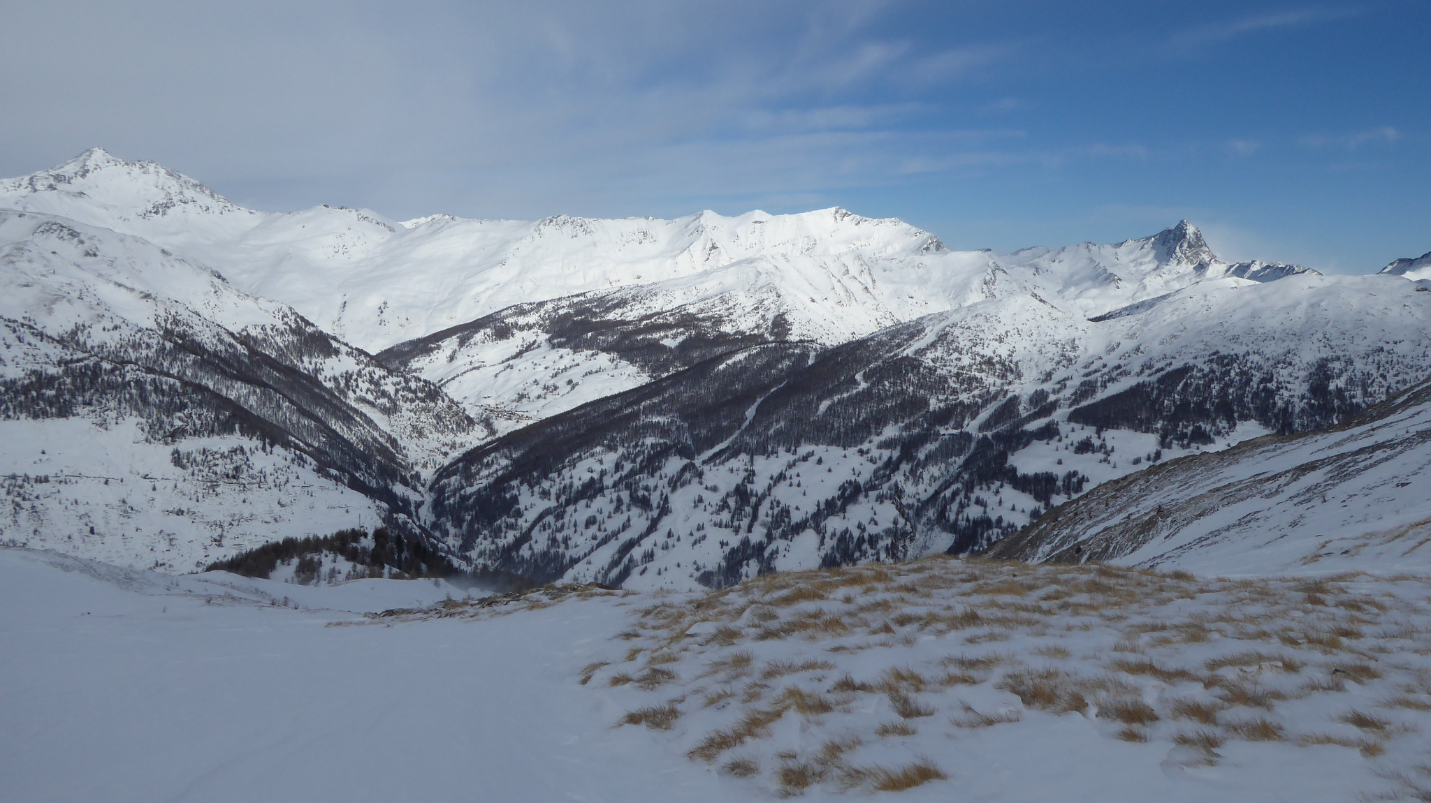Col de la Lauze Versant N depuis Abriès Col de la Lauze Versant N depuis Abriès