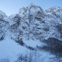 Plešivec - SZ stene po zimi