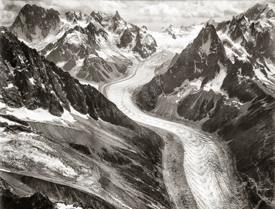 Grandes Jorasses, Mer de Glace par Edouard Spelterini Grandes Jorasses, Mer de Glace par Edouard Spelterini