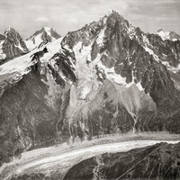 Aiguille Verte et Drus par Edouard Spelterini vers 1900