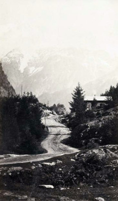 Montée de Servoz par Bisson en 1860 Montée de Servoz par Bisson en 1860