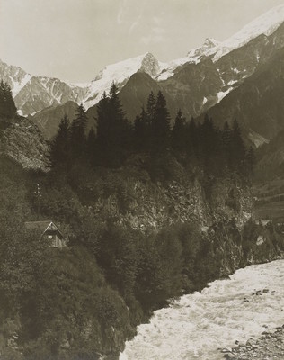 Mont Blanc du Tacul, Mont Maudit, Dôme du Goûter, l'Arve aux Houches, en 1904 par le TCF