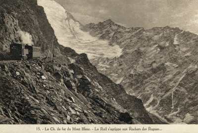 Tramway du Mont Blanc, rochers des Rognes Tramway du Mont Blanc, rochers des Rognes