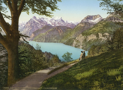 Lac des 4 cantons, Urirotstock, en 1900, par Photoglob N°0000018002 Lac des 4 cantons, Urirotstock, en 1900, par Photoglob N°0000018002