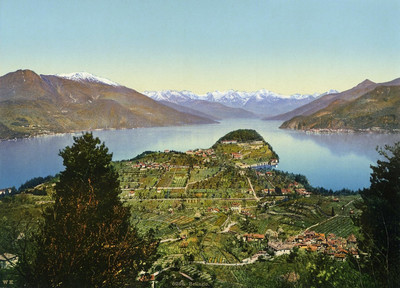Bellagio, lac de Côme, en 1900, par Wehrli N°0000006286