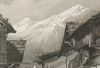 Brienz par les frères Rouargue, en 1860, détail des montagnes Brienz par les frères Rouargue, en 1860, détail des montagnes