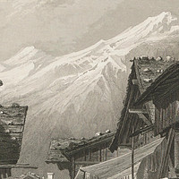 Brienz par les frères Rouargue, en 1860, détail des montagnes