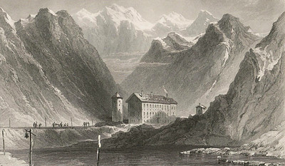 Grand Saint Bernard et Vélan par les frères Rouargues, en 1860 Grand Saint Bernard et Vélan par les frères Rouargues, en 1860
