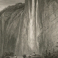 Cascade de Lauterbrunnen par les frères Rouargues, en 1860