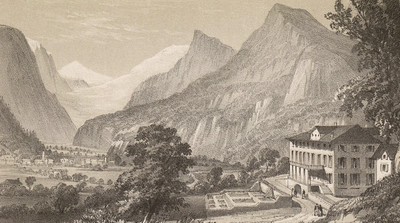 Linthal et Tödi, par J.J.B en 1848, lithographie McHire, McDonald, McGregor