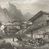Louèches les bains, par les frères Rouargue, en 1860