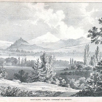 Mont Blanc et lac Léman vus de Varembé en 1837 par anonyme