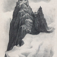 Mont Blanc, bivouac au grands Mulets, en 1837