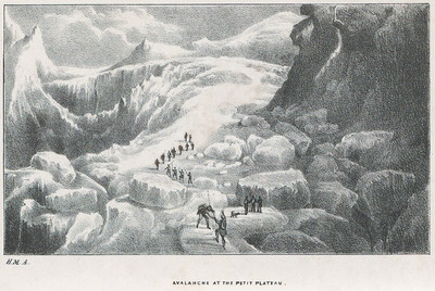 Mont Blanc, Petit Plateau, en 1837