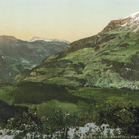 Vallée d'Engelberg vue de Trübsee, en 1900, par Photoglob N°0000008354