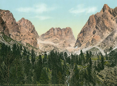 Marmolada S vu de Contrinhaus, en 1900, par Photoglob N°0000018312