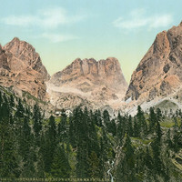 Marmolada S vu de Contrinhaus, en 1900, par Photoglob N°0000018312
