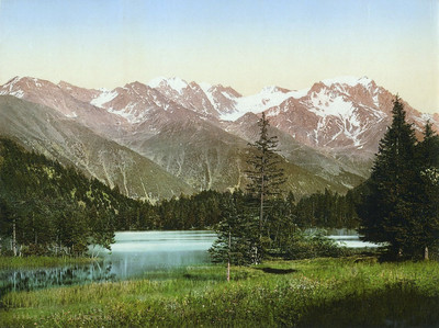 Lac de Champex en 1900, par Photoglob N°0000009294 Lac de Champex en 1900, par Photoglob N°0000009294