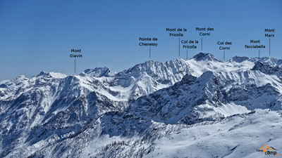 Sommets principaux du vallon de la Legna